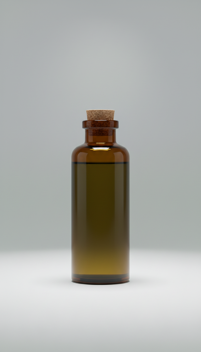 Herbal tincture with amber glass